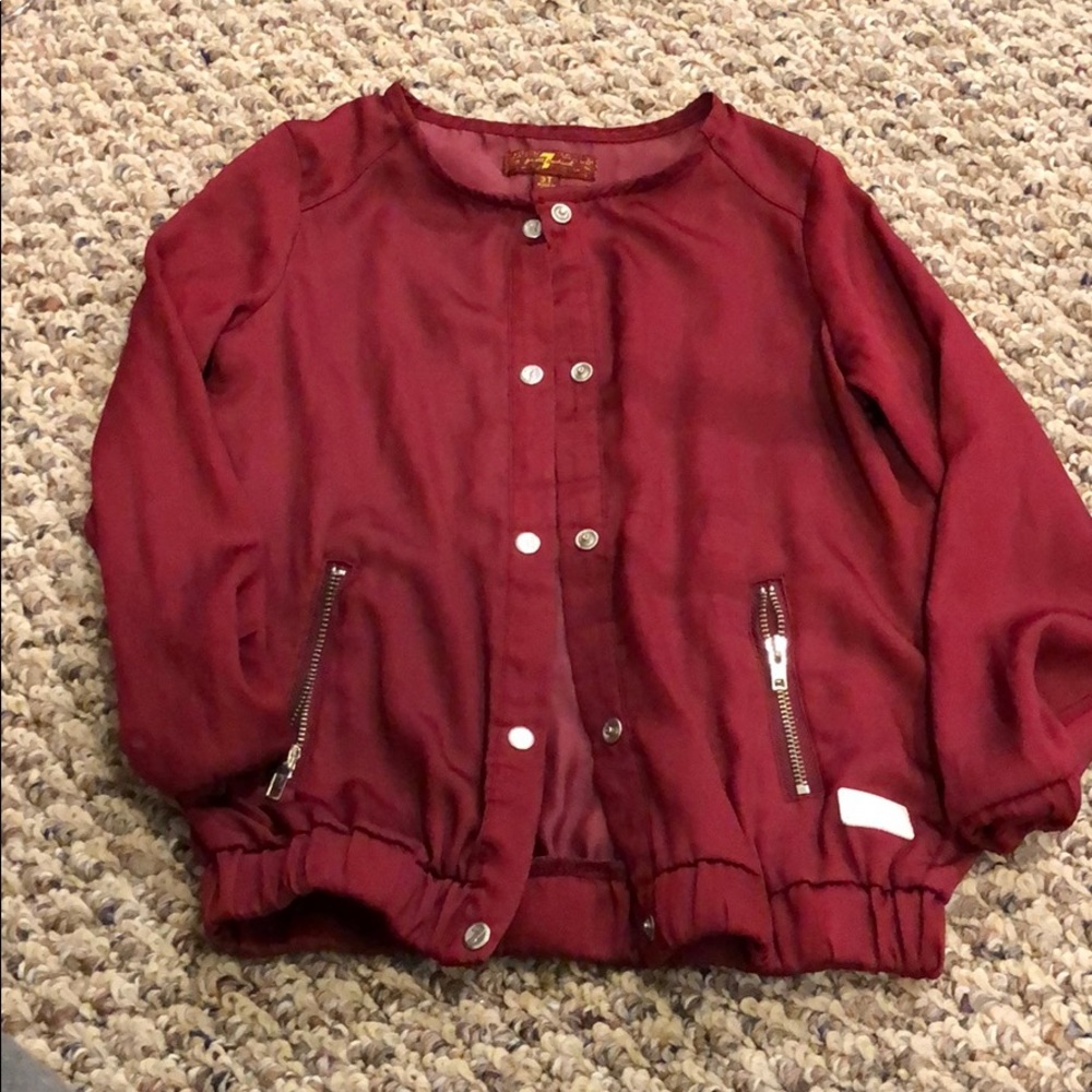 7 for all mankind girls lightweight bomber jacket